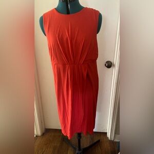 Cato midi dress with pleat detail